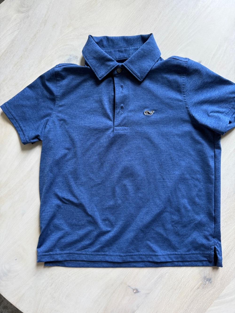 EUC VINEYARD VINES SANKATY PERFORMANCE POLO boys SZ 7 - blue